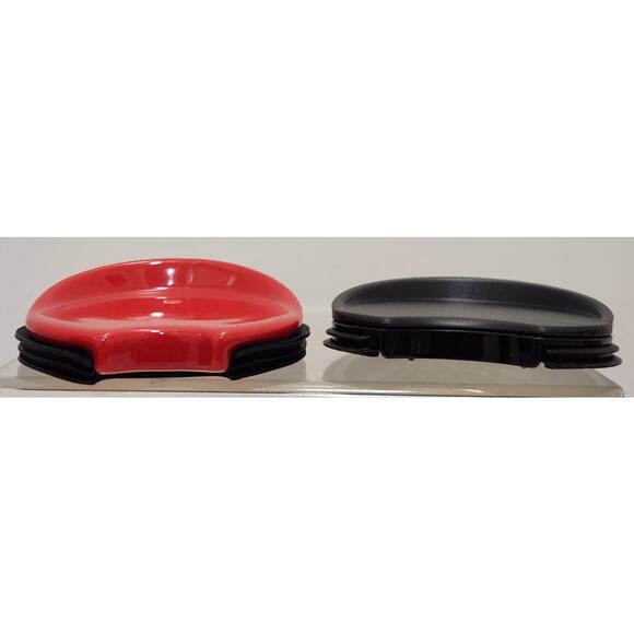 Starbucks Quilted Red Gold & Black Red Ceramic Tumblers Set Of 2 - Picture 10 of 12